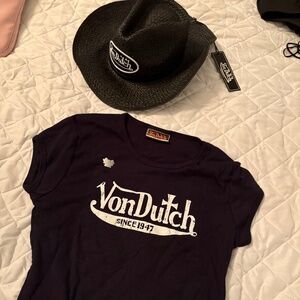 Von Dutch t shirt and hat set